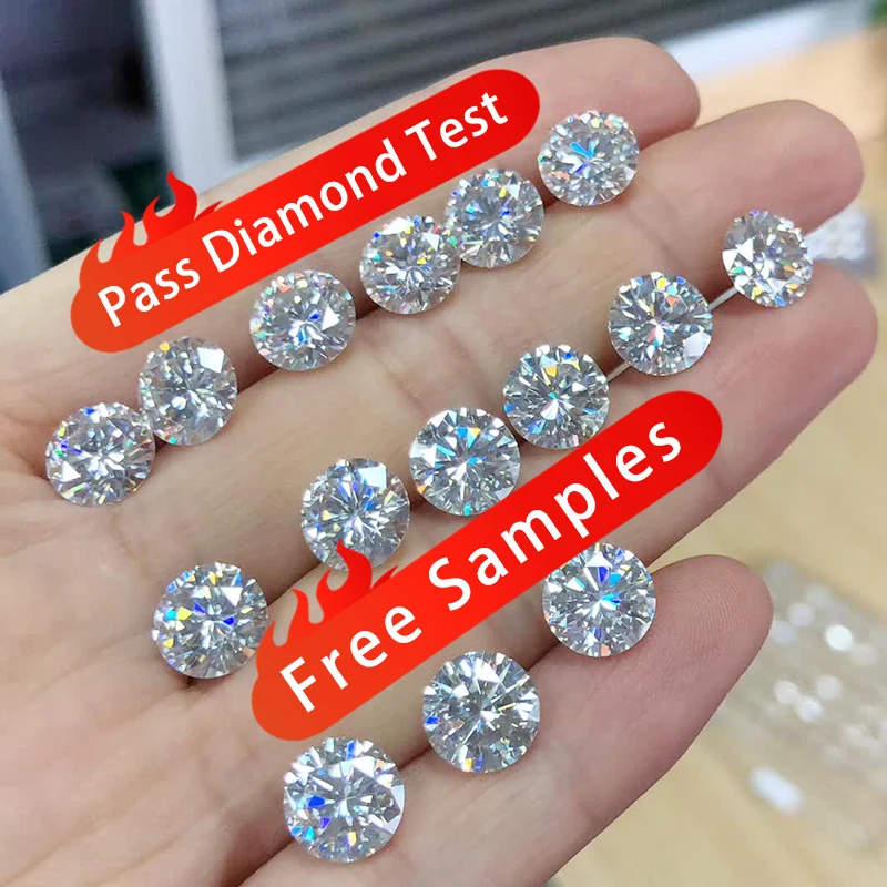 GRA Certificate 100% Pass Moissanite Diamond Tester Flawless D VVS1 Moissanite Perfect Cutting Loose Moissanite Diamond Stones