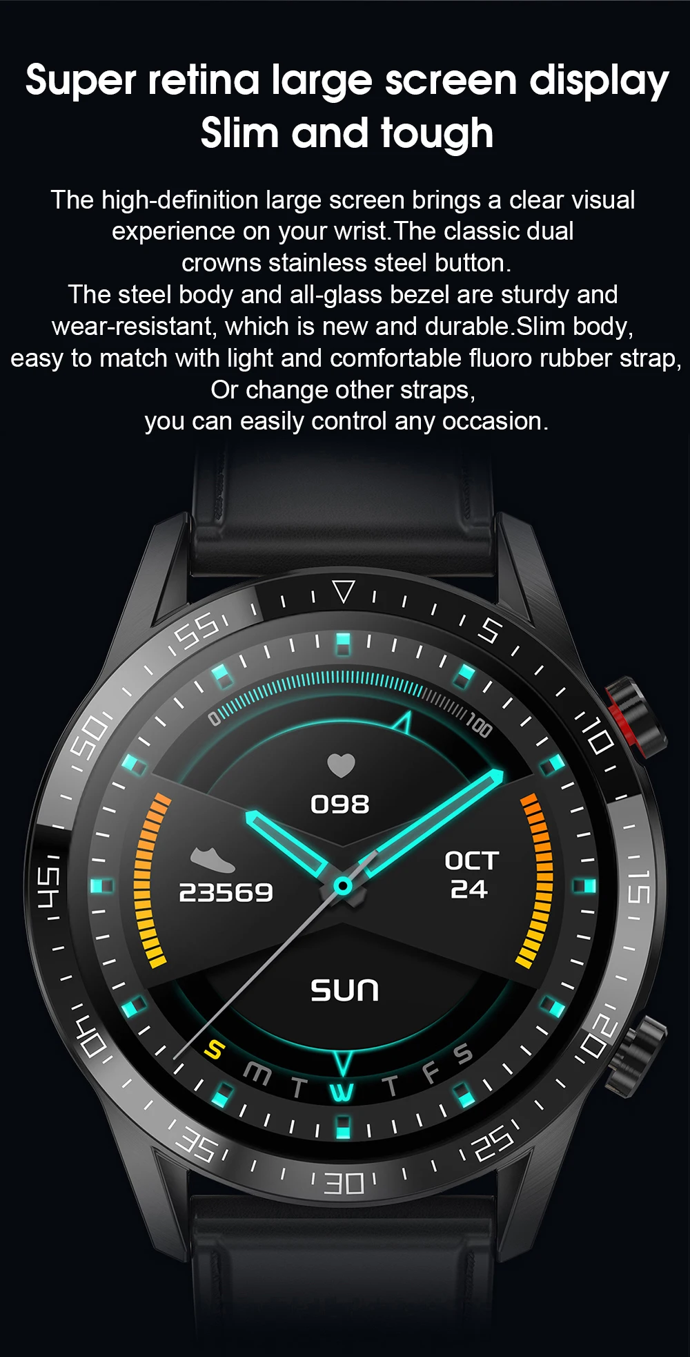 l13音乐播放呼叫手表智能手表女士ip68防水智能手环手表智能手表2020