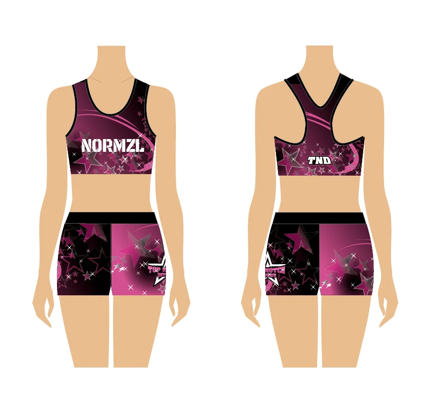 Normzl Cheer Practice Wear 2024 Latest Design High Quality Cheap Leica Cheerleading Uniforms 9415