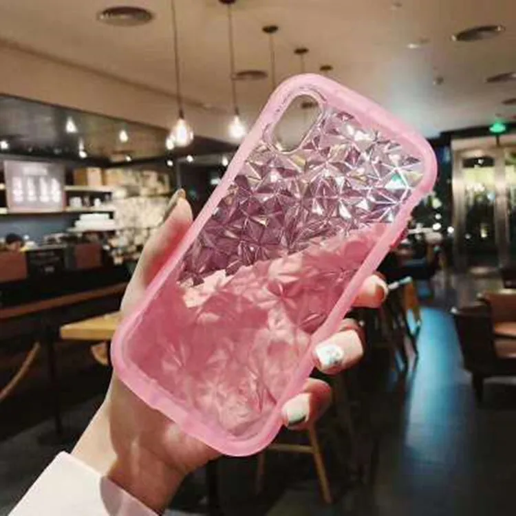 

360 full protection phone back cover tpe diamond pattern transparent mobile phone cases for iPhone 11 pro max