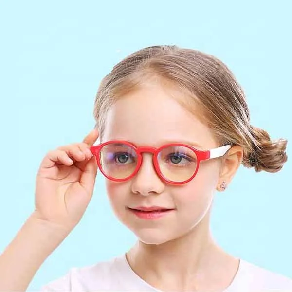 

2020 safety children eyeglasses soft silicone round frame durable anti blue light blocking glasses for kids, Same as photo