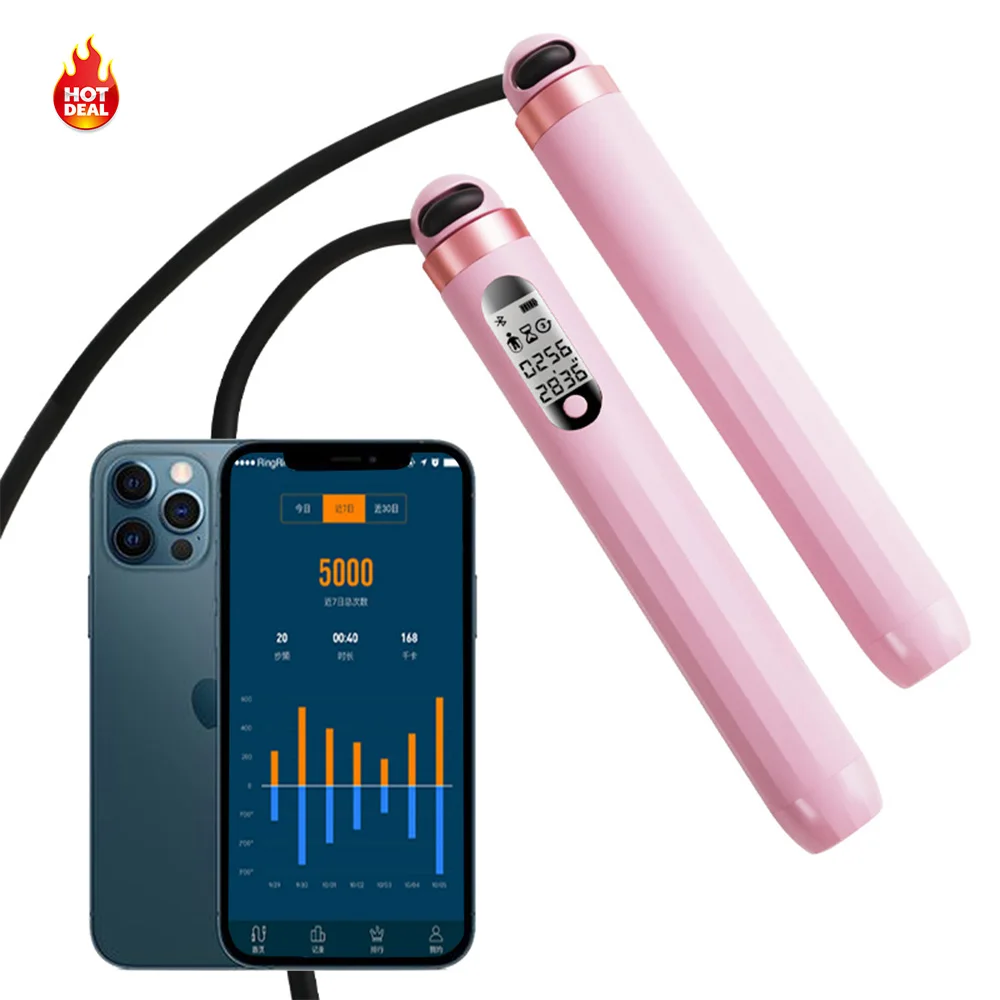 

Hot selling OEM PVC Speed Jump Rope Fitness Exercise Workout Rope Custom Logo calorie electronic counting skipping rope