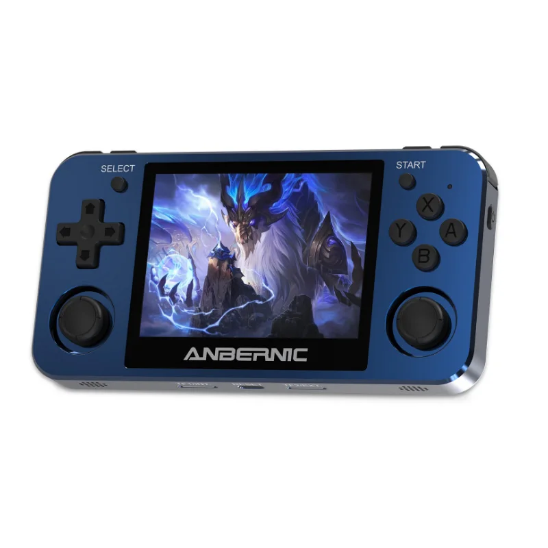 

Anbernic Rg351mp Retro Game Player Ps1 Rk3326 Open Source System Portable Video Handheld Game Console Gaming Player, Ocean blue /matt black/mint green