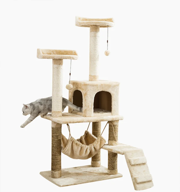 

Luxury large wholesale scratching wood cat condo tower cat tree