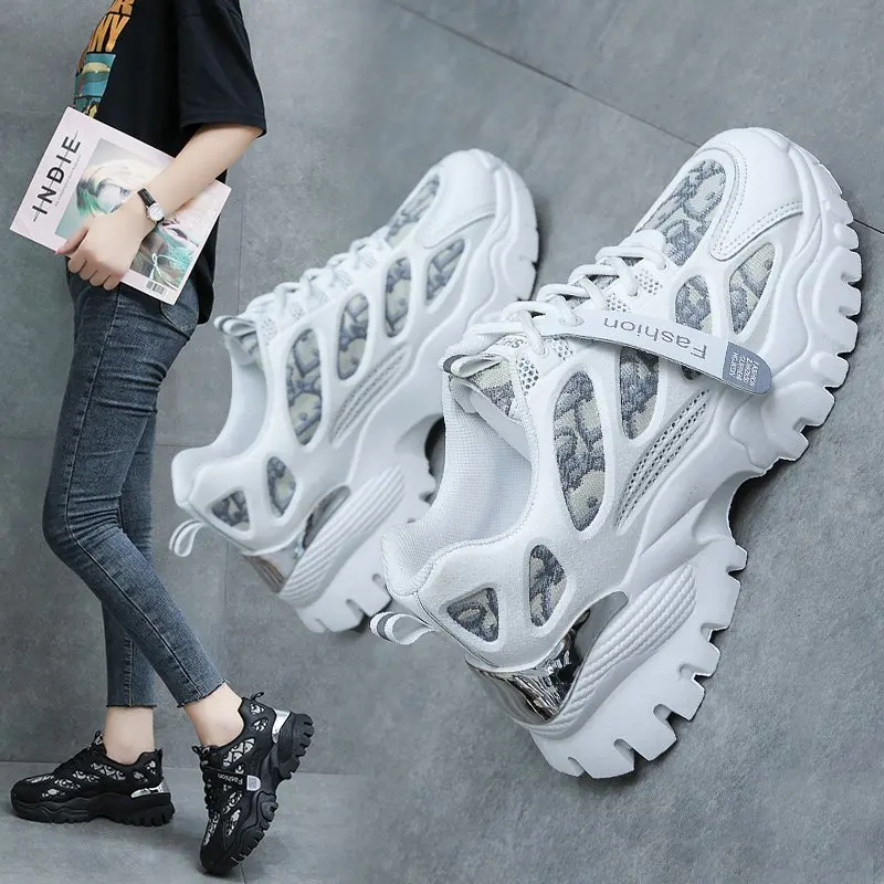 

Women Fashion Sneakers Designers Chunky Vulcanized Shoes Casual Old Dad Shoes Woman Tennis Female Platform Sneaker Zapatos mujer
