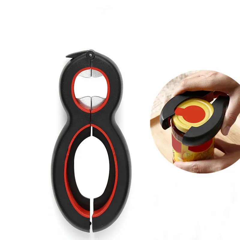 

H816 Home Kitchen Tools Beer Lids Remover Durable Can Bottle Openers ABS 430 Stainless Steel Creative Multifunction Opener