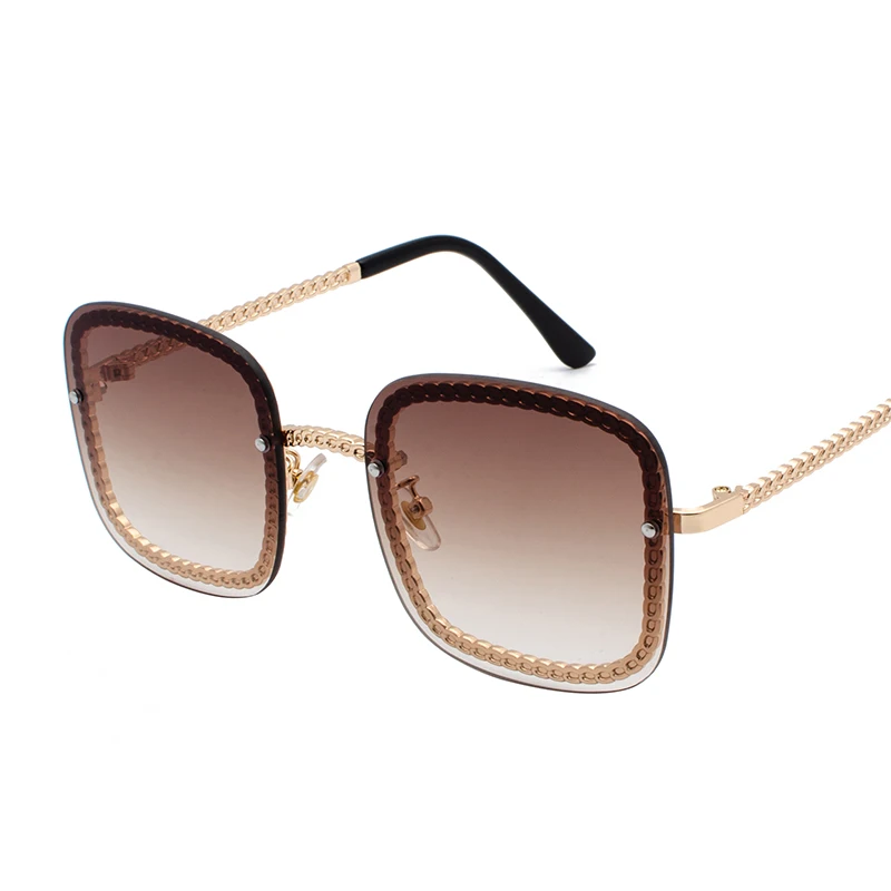 

YTSJT2446 fashion metal square custom own logo made sunglasses 2021, 6colors