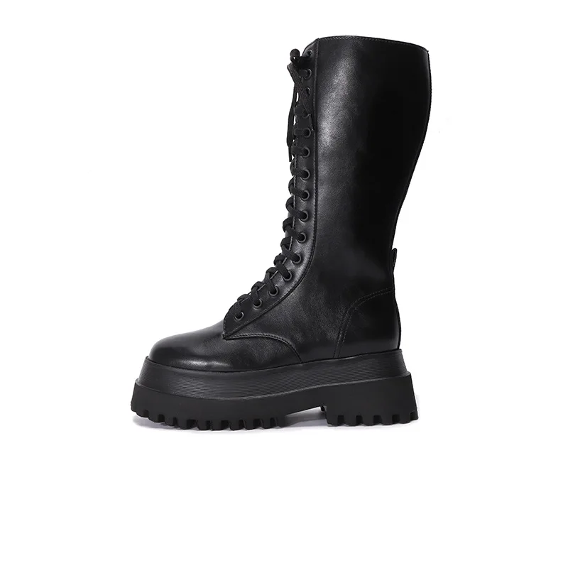 

Most popular women mid calf snow boots outdoor black platform boot for ladies