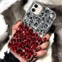 

Luxury Colorful 3D Bling Sparkle Rhinestones Full Diamond Handmade Cell Phone Case For Iphone11