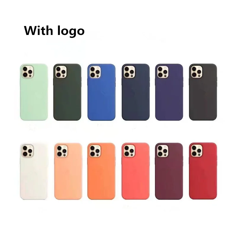 

High-quality magnet Pure liquid silicone phone case for iphone 12 pro max for magsafe Wireless Chargers phone case, 12 colors