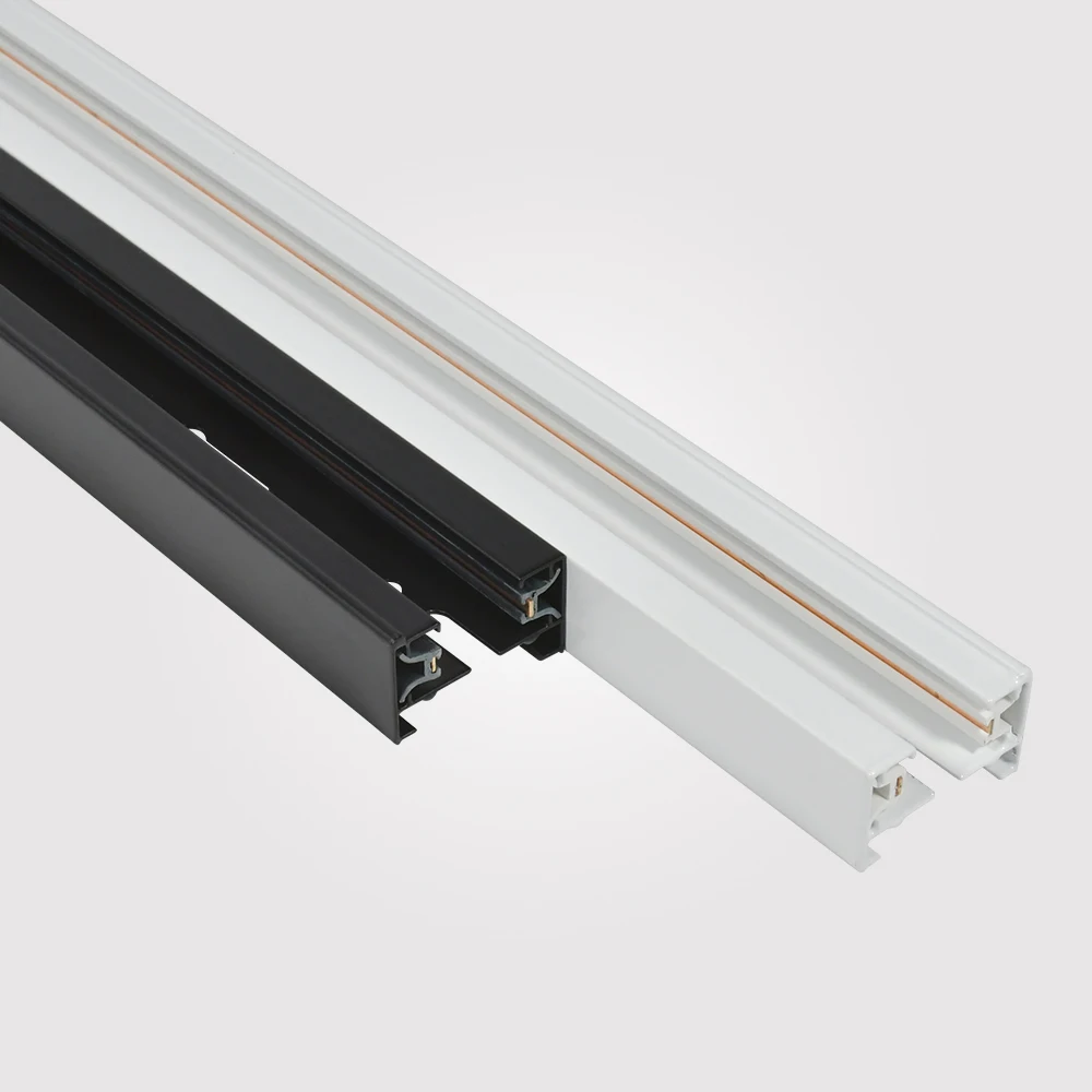 Black 2 Wire LED Lighting Track For Interior Track Spotlight Solutions