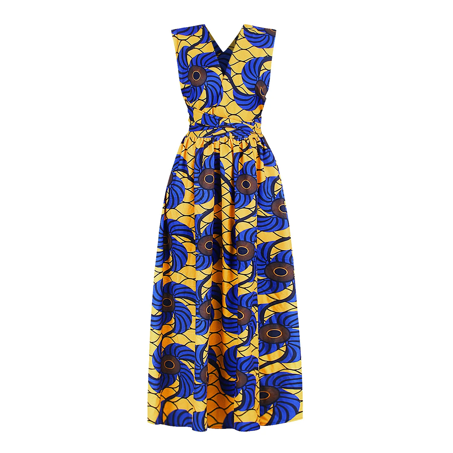 

Stylish African Digital Print Polyester Infinity Dress For Women Maxi Long Dress For Casual, Picture colors or customized