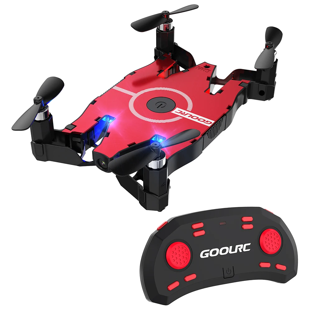 

Xueren GoolRC T49 Foldable Drone 720P HD Camera 6-Axis Gyro WIFI FPV RC Pocket Mini Selfie Drones RTF Cheap drone, Red color