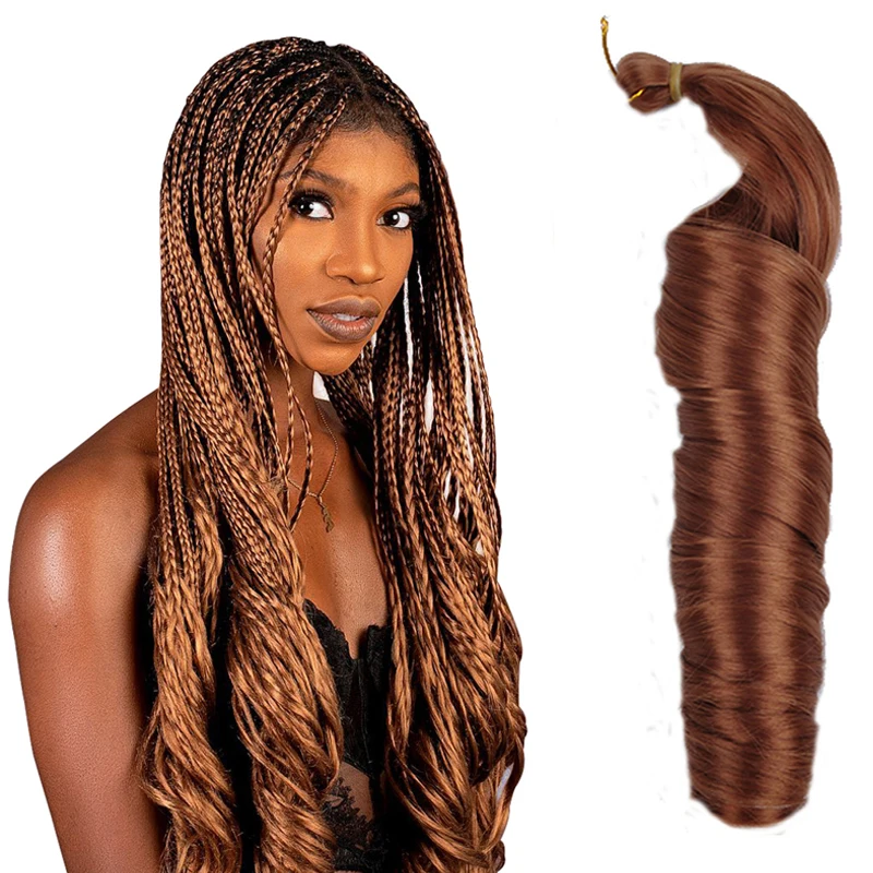 

22inch 150g Hot Sale Nigeria French Curly Hair Extensions Cheap Spiral Curl Wavy Braiding Hair Loose Wave Crochet Hair