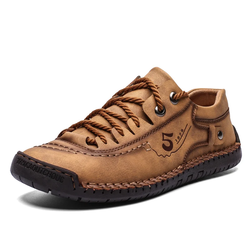 

Wholesale Fashion Leather Casual Shoes Lace-up Men Loafers Shoes Men Driving Shoes