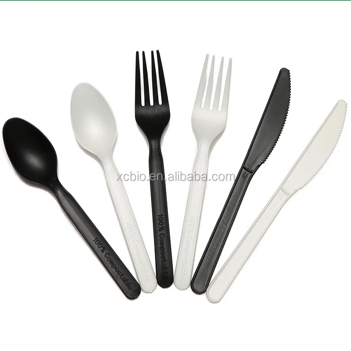 China Made Pla Compostable Cutlery With individual Bag