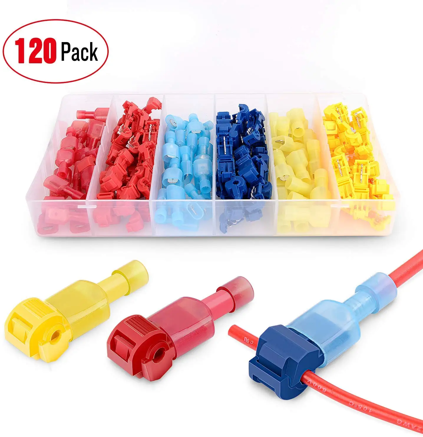 10 Pairs Self Locking Electric Cable Connectors Quick Splice Lock Wire Terminal 