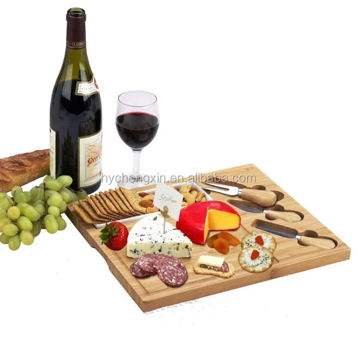 

good price of China manufacturer transforming cheese board thick bamboo cutting board transforming bamboo cheese board set