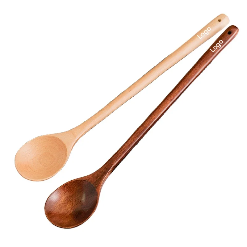 

Hot Sale Creative Hot Pot Spoon 33cm long handle wooden spoon wooden spoon coffee cooking agitator lettering