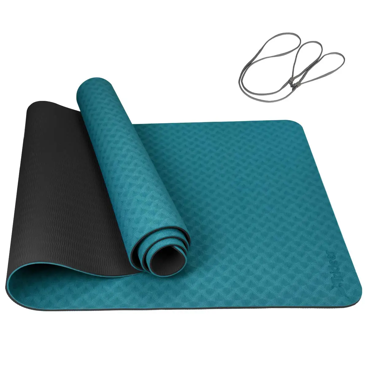 

Home Fitness Exercise Workout Double Layer Eco Friendly TPE Yoga Mat Pilates 6MM Textured Non Slip Surface Yoga Mats, Customized