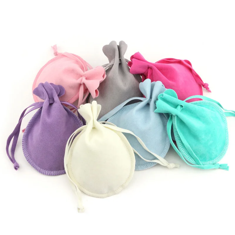 

Jewelry bag wholesale drawstring bag gourd-shaped small jewelry flannel bag ring earring jewelry packaging, As shown in the figure