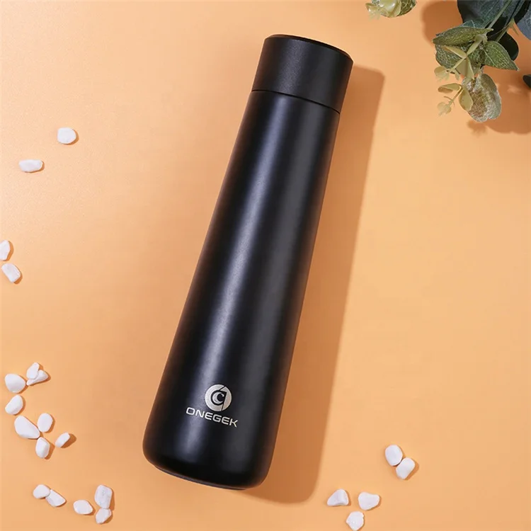 

2021 Smart Water Bottle With Reminder To Drink Water Stainless Steel Water Bottle Led Temperature Display Vacuum Flasks, Customized color