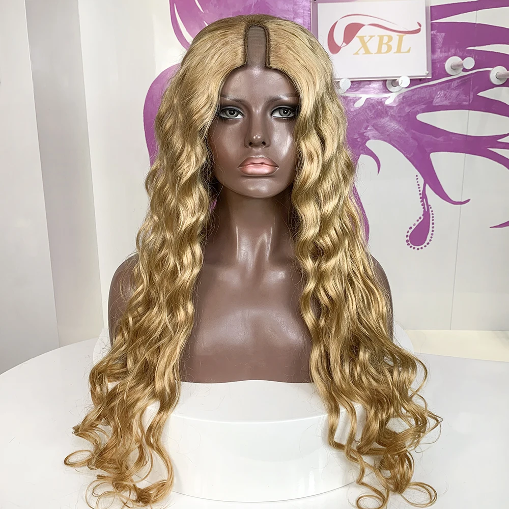 
150% 180% Density Brazilian Virgin Pre Plucked Yellow U Part Wig,Two Bundles Lace Front Wig,Best seller in Market 