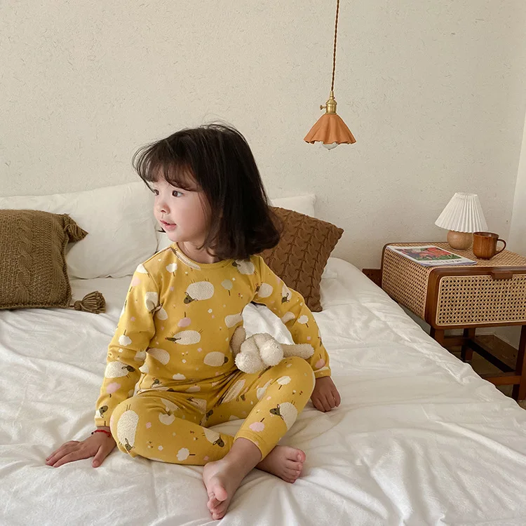 

Children's Pajamas Cartoon Autumn Clothes Trousers Boys And Girls Two-piece Suit Sleepwear, Picture shows