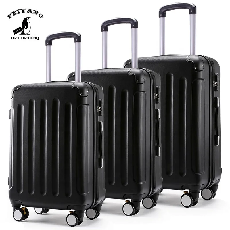 

luggage travel bags 3 pieces set plastic suitcase hard luggage