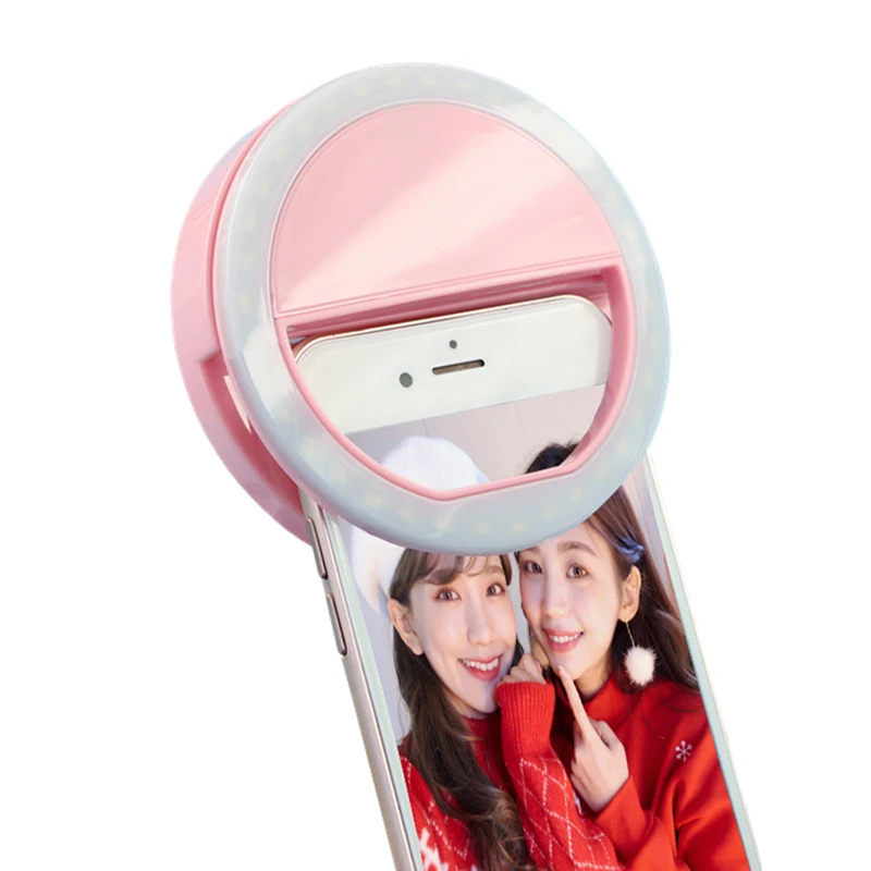 

Portable Clip Circular Beauty Photographic Led Self-timer Fil Circle Ring Light Selfie Ring Light Mobile Phone Fill Ring Light