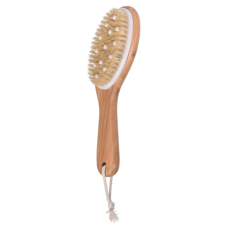 

Body Brush for Wet or Dry Brushing - Gentle Exfoliating for Softer Treesmile bamboo natural bath brushes custom logo