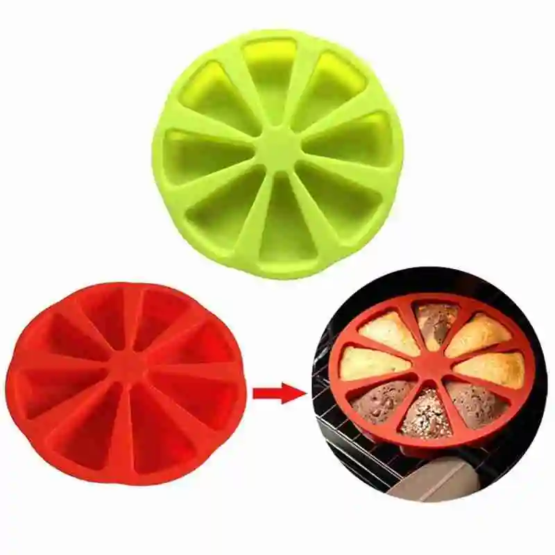 

Free shipping food grade silicone 8 cavity round DIY silicone cake pan scone baking tools and supplies cake mold