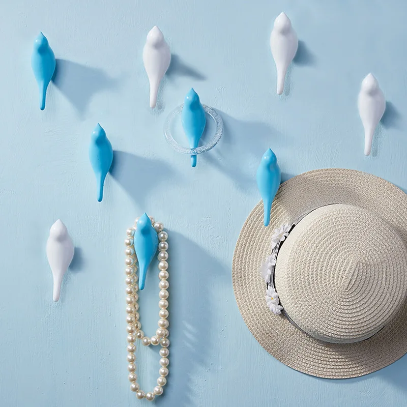 

Creative Wall Hooks Bird Decoration Resin Wood Grain Hooks Bedroom Door Animals Hooks 3d Coat Wall Hooks Hanger