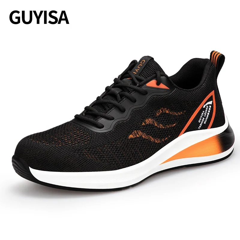 

GUYISA Fashion new safety shoes lightweight wear-resistant PU outsole men's outdoor sport steel toe safety shoes