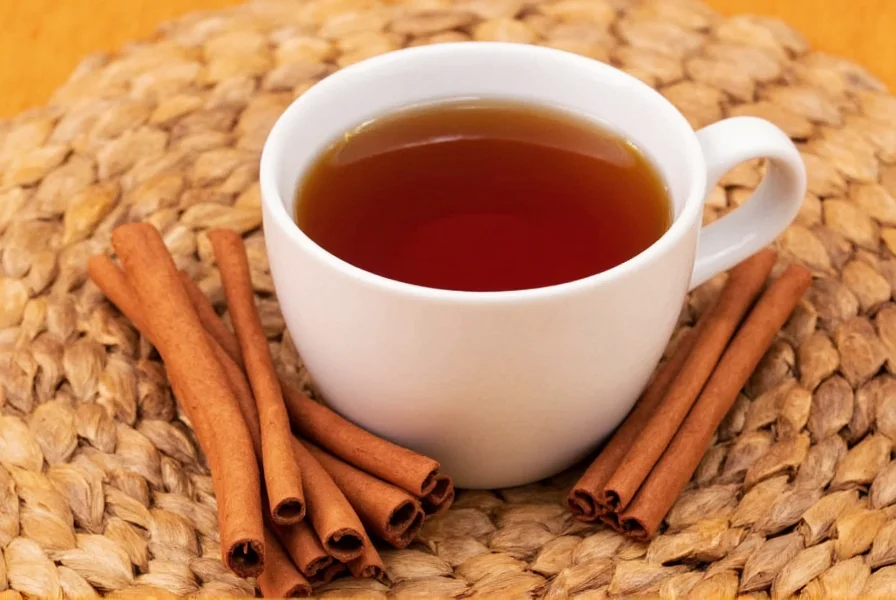 Close-up of Ceylon cinnamon sticks next to ground cinnamon with various tea leaves