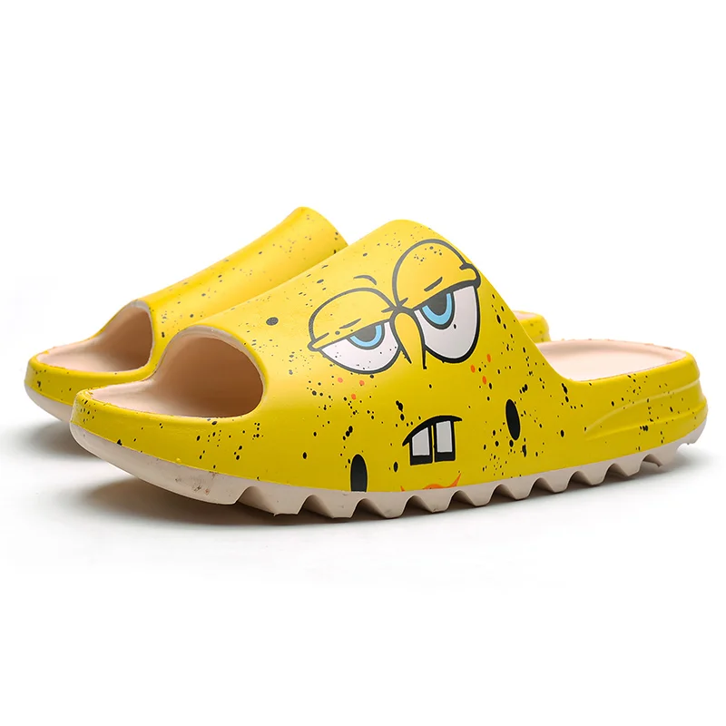 

Brand Women Graffiti Platform Fish Mouth Flip Flops Men Beach Slides Soft Non-Slip Cute Cartoon kids Sandals, As the picture or customized