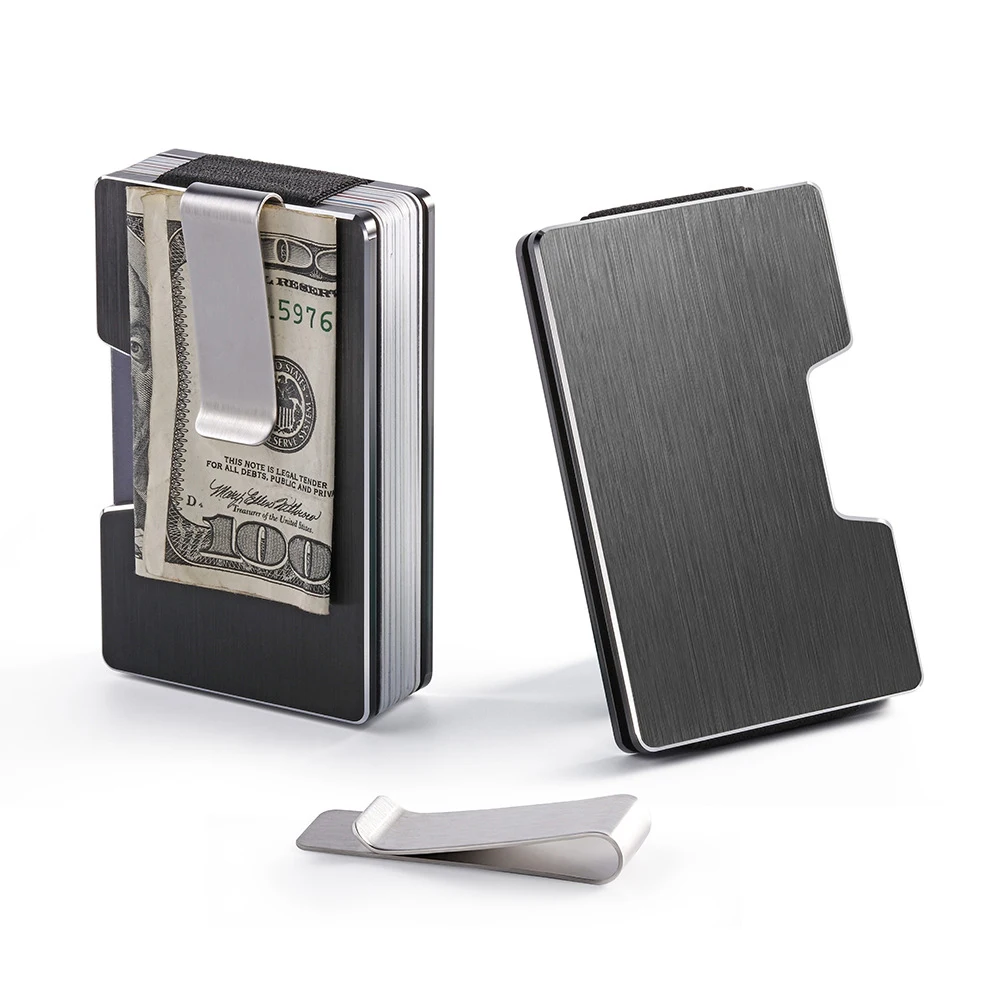 

Luxury high quality Aluminum Credit Card Clips Wallet Male Money Clip Cash Clamp fashion card holder Case Bag for Women Men