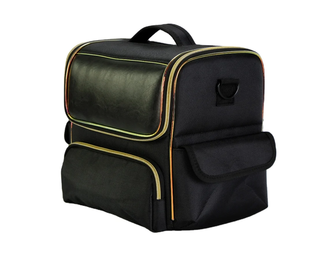 

Black And Gold Makeup Case Cosmetic Carry Girl, Black/pink