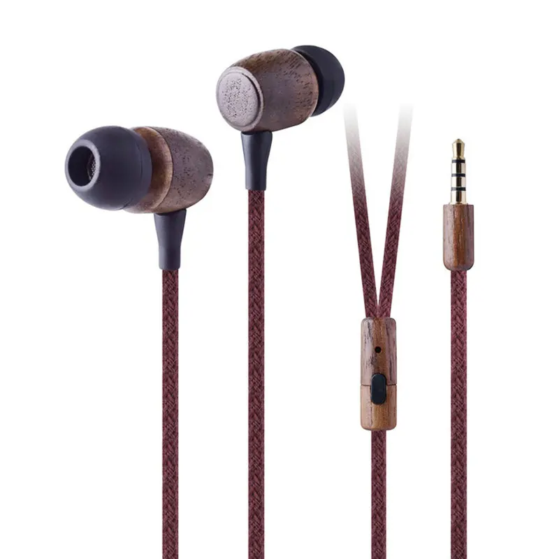 

fancy Fsc wood earpiece smart earhook cheapest cable headphone manufacturer cartoon airline cute earphone earbuds with mic