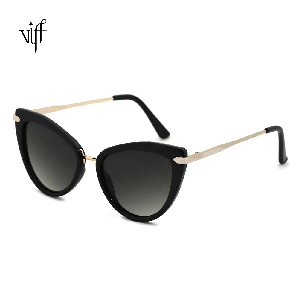 

VIFF Luxury Cat Eye Glasses Wholesale Plastic Metal Frame Oversized Women Cateye Sunglasses 2021 HP17507