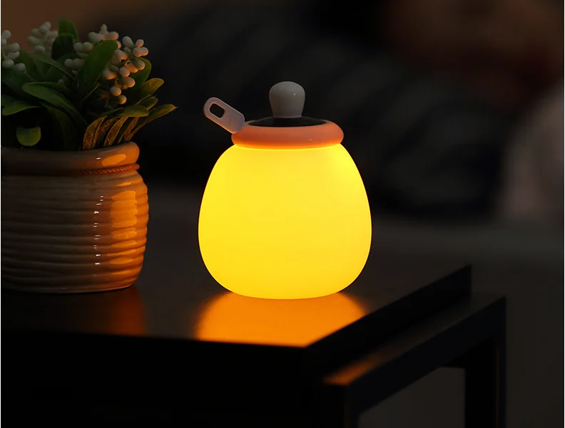 Creative Feeding Bottle Silicone Timing USB Charge Remote Control Sleeping Light LED Baby Night Lamp