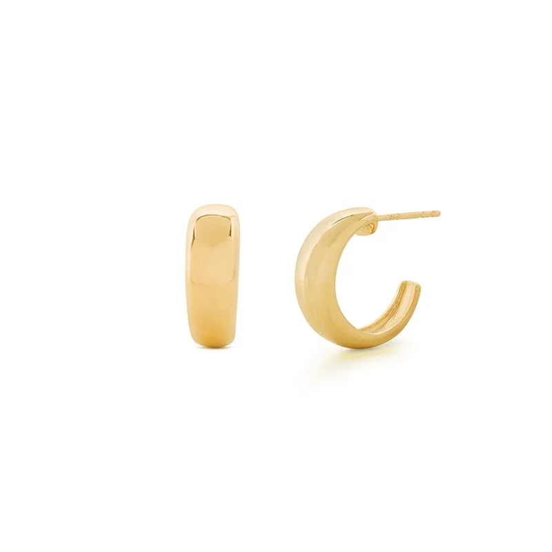 

ROXI s925 sterling silver new ins style C-shaped curved earrings