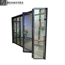 Thương Mại Nh&ocirc;m K&iacute;nh Bifold Cửa An Ninh Nội Thất Nh&ocirc;m K&iacute;nh Đ&ocirc;i Cửa Trượt Gấp Gi&aacute;