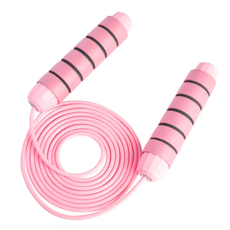 

Adjustable Fitness Pvc Speed Jump Rope Skipping With Bearing In Handle, Pink