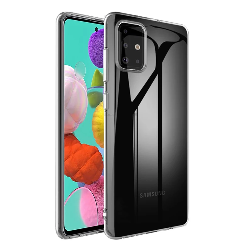 

For Samsung Galaxy A51 Case cover Ultra-thin Transparent TPU Silicone Phone Case For Samsung Galaxy A51 A71 A 51 71 2019 A50 A70