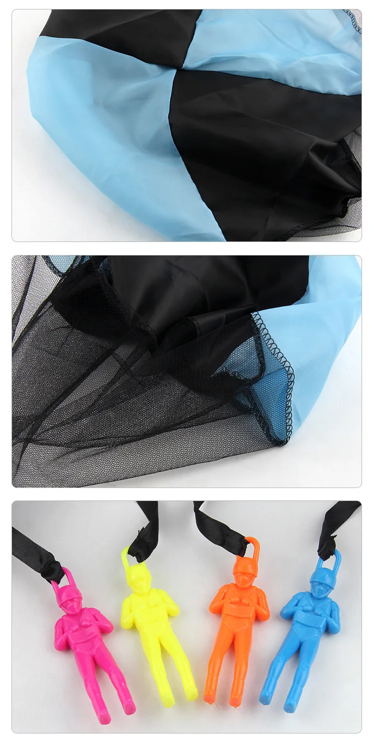 Wholesale Hand Throwing Mini Play Parachute Paratrooper Outdoor Games Children Educational Toys with Figure Soldier for Kids