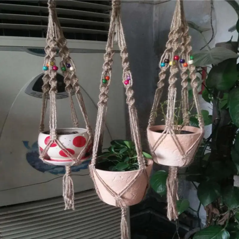 

new Macrame Plant Hanger Flowerpot Holder Garden pot Lifting Rope