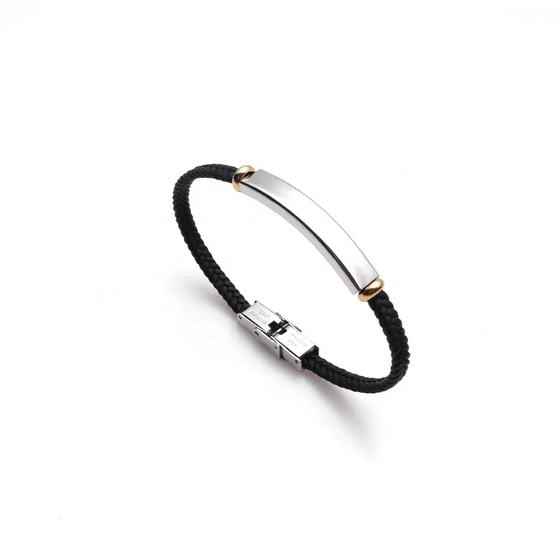 

Hot Sale Weave and Stainless Steel With Customization Jewelry bracelets