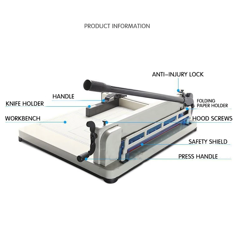 
858A3 Heavy Duty Manual Guillotine Paper Cutter manual steel paper cutter 