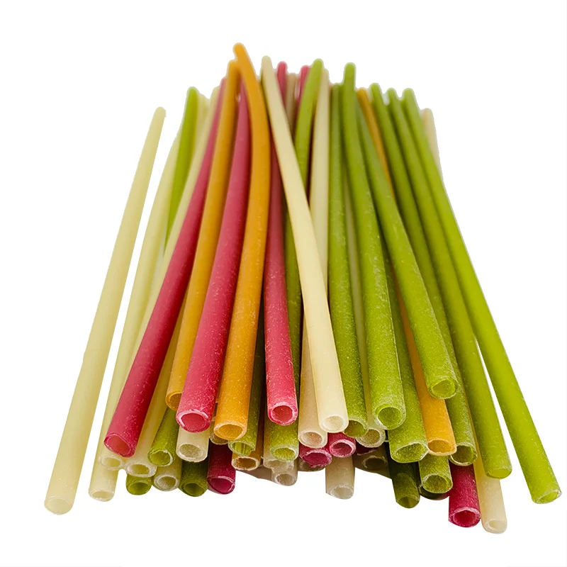 2019 New Material Tapioca Rice Edible Straws Biodegradable Disposable